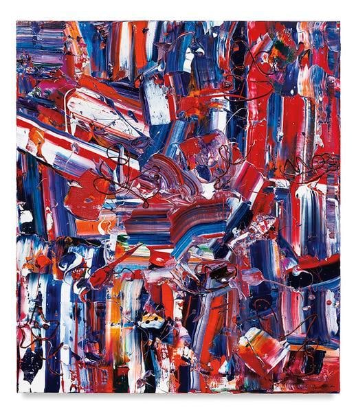 Paint Train, 2017, Acrylic on linen, 60 x 52 inches, 152.4 x 132.1 cm, AMY#29062