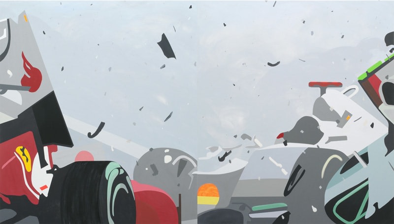 Crash, 2015, Acrylic on canvas, 82 x 144 inches (diptych), 208.3 x 365.8 cm, A/Y#22238