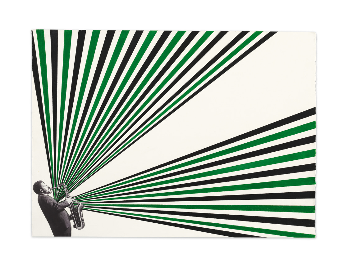 Albert, 2020, Color pencil and photograph collage on paper, 22 1/8 x 30 3/8 inches, 56.2 x 77.2 cm, MMG#32527