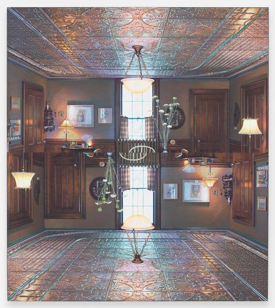 Mirrored Room Four, 2016, Graphite grisaille, colored pencil and UV varnish on board, 18 x 16 inches, 45.7 x 40.6 cm, AMY#28207