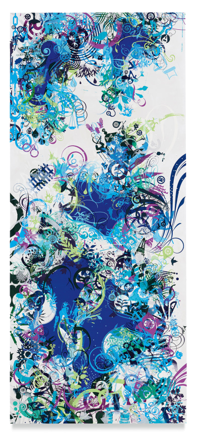 Mindscape 27, 2019,&nbsp;Acrylic and metal leaf on linen,&nbsp;72 x 31 inches,&nbsp;182.9 x 78.7 cm,&nbsp;MMG#31663