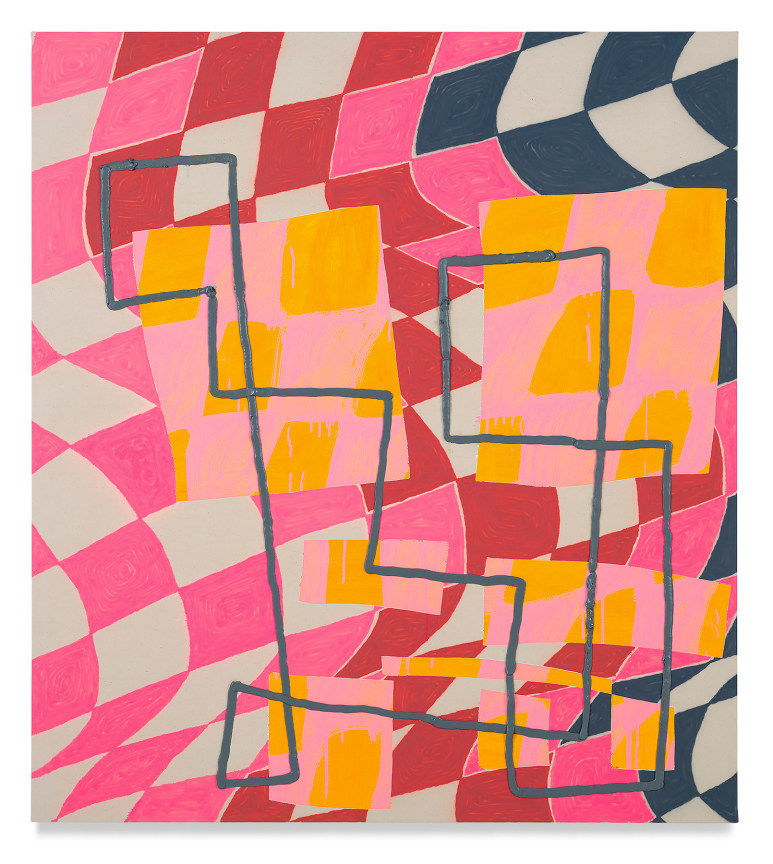 Trudy Benson, The Reflection is the Opposite, 2021, Acrylic and oil on canvas, 56 x 50 inches, 142.2 x 127 cm