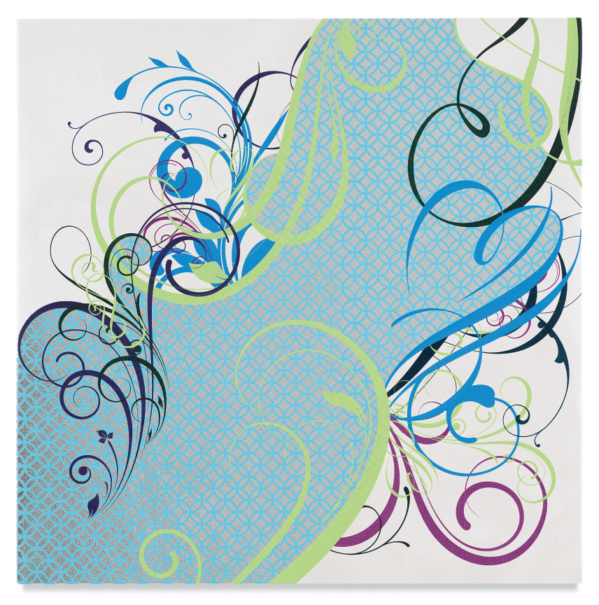 Mindscape 55, 2019,&nbsp;Acrylic and metal leaf on linen,&nbsp;24 x 24 inches,&nbsp;61 x 61 cm,&nbsp;MMG#31691