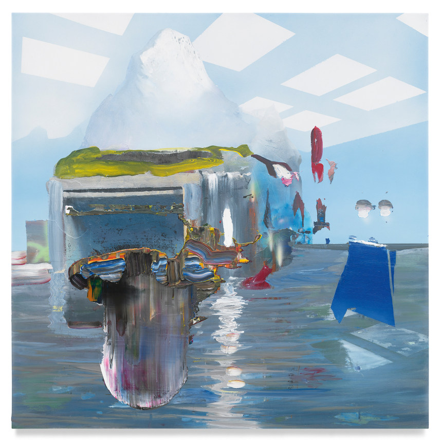 snowglobe, 2022, Acrylic on canvas over panel,, 30 7/8 x 30 3/4 inches, 78.4 x 78.1 cm, MMG#34012