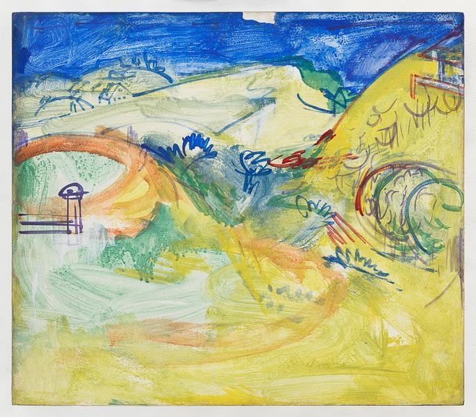 In the Hollow, 1936, Casein on panel, 19 3/4 x 22 3/4 inches, 50.2 x 57.8 cm, AMY#3472