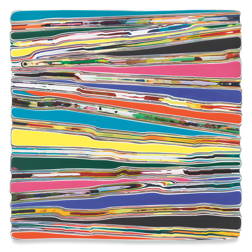 APLANTHATLACKSCOHERENCE, 2020, Epoxy resin and pigments on wood, 36 x 36 inches, 91.4 x 91.4 cm, MMG#32895