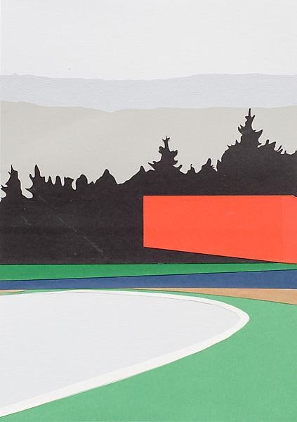 Brian Alfred, Red Sign, 2014, Collage, 11 x 7 3/4 inches, 27.9 x 19.7 cm, A/Y#21512