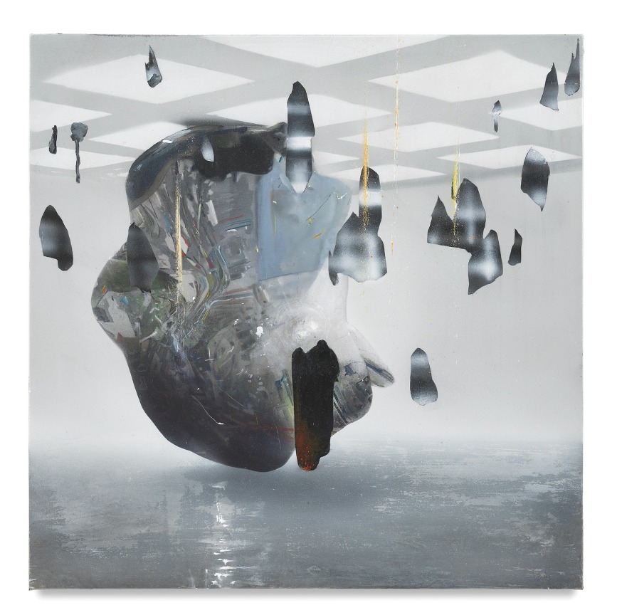 Night Noise, 2017, Acrylic on canvas over panel, 16 x 16 inches, 40.6 x 40.6 cm, MMG#29640