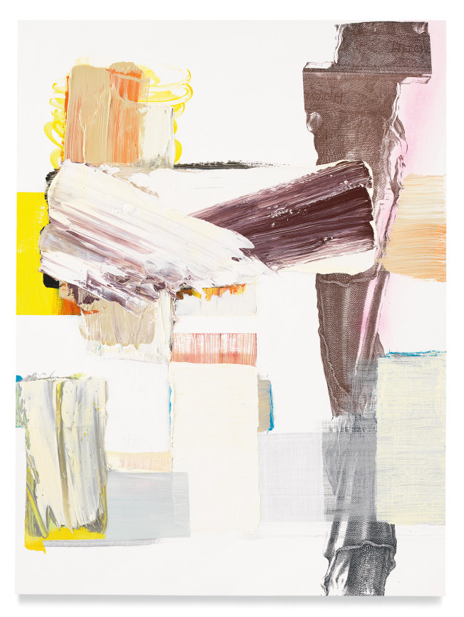 pylon kC, 2018, Oil and silkscreen on wood, 31 1/2 x 23 5/8 inches, 80 x 60 cm, MMG#31850