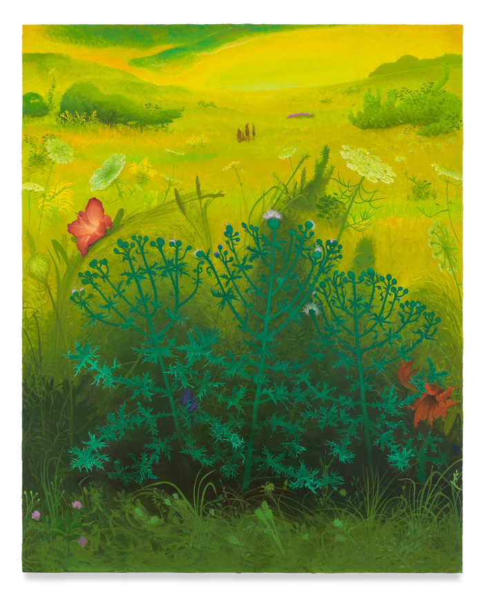 INKA ESSENHIGH, Thistle, 2019, Enamel on canvas, 50 x 40 inches, 127 x 101.6 cm, (MMG#31633)