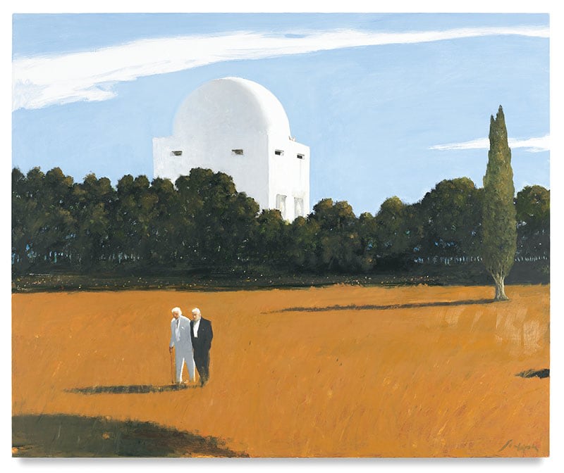 &quot;Two Poets for a Walk&quot; Punta Agravox, Cumae, 2016, Oil on canvas, 60 x 72 inches, 152.4 x 182.9 cm, MMG#29876