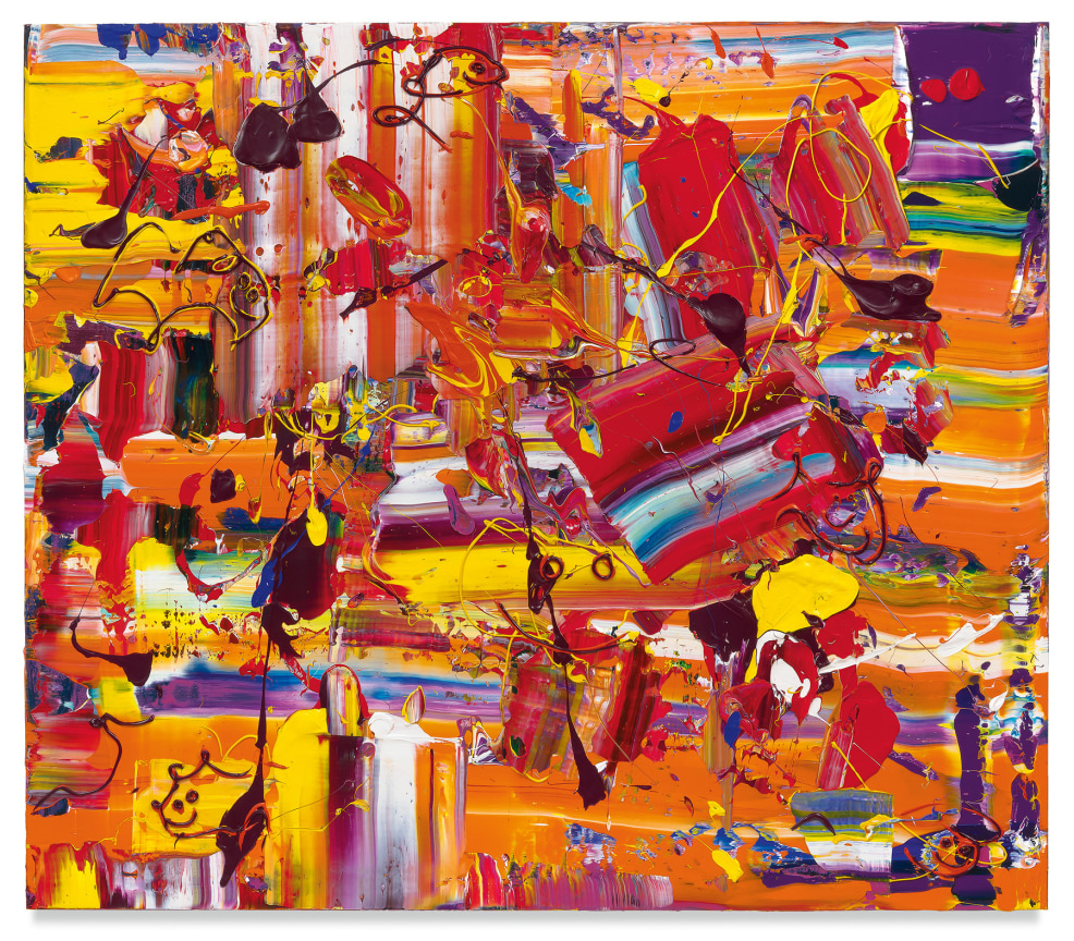 Orange Slurp, 2018, Acrylic on linen, 52 x 60 inches, 132.1 x 152.4 cm, MMG#30785