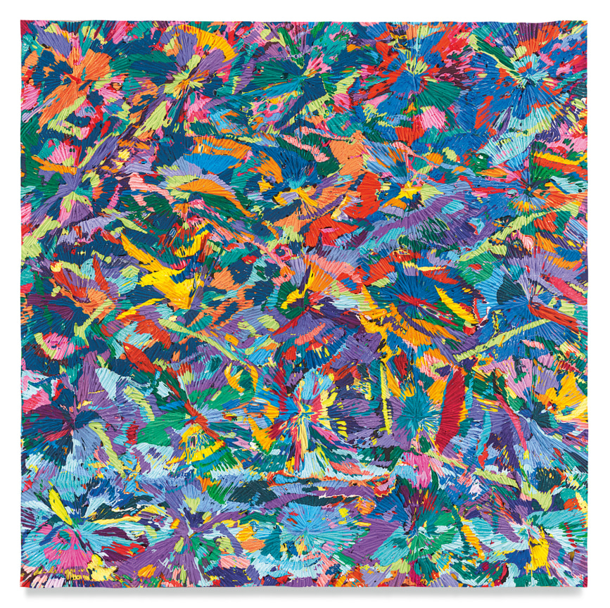 Untitled #8, 2022, Acrylic on panel, 30 x 30 inches, 76.2 x 76.2 cm, MMG#34113