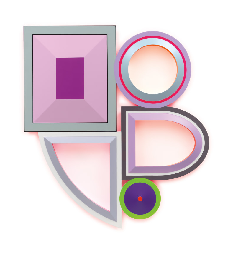 Untitled (Osteoporosis, Abortion, Depression, Anxiety, Birth Control), 2023,, Urethane paint on wood, 44 x 40 inches, 111.8 x 101.6 cm, MMG#35309