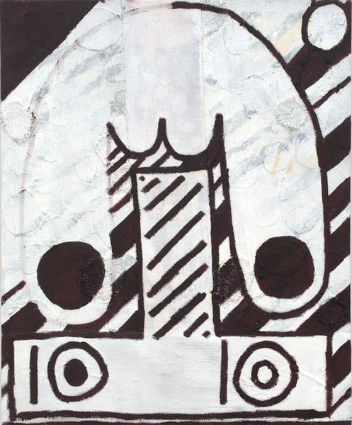 Austin Eddy, In Flight (B&amp;amp;W), 2015, Fabric, oil, acrylic, on canvas, 23 x 19 inches, 58.4 x 48.3 cm, A/Y#22613