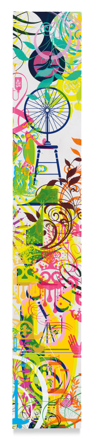 Mindscape 3, 2019, Acrylic and metal leaf on linen, 72 x 12 inches, 182.9 x 30.5 cm,&nbsp;MMG#31639