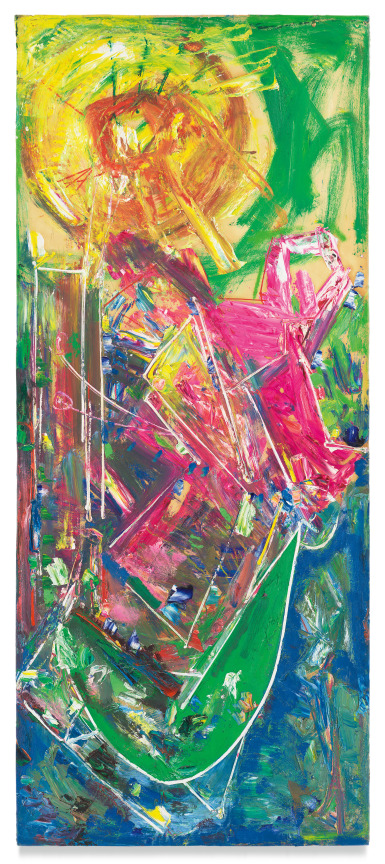 Preliminary Sketches for Chimbote Mural No. 1&nbsp;[Study for Chimbote Mural], 1950, Oil on paper mounted on board, 83 3/4 x 36 inches, 212.7 x 91.4 cm, MMG#101