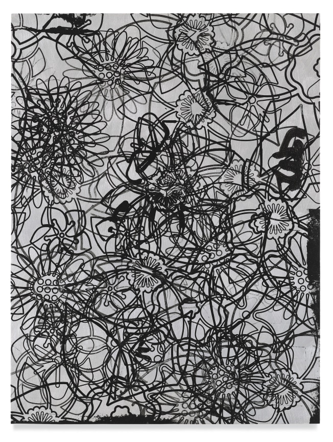 Flowers (Cigar), 2022, Acrylic on wood panel, 24 x 18 inches, 61 x 45.7 cm, MMG#34677