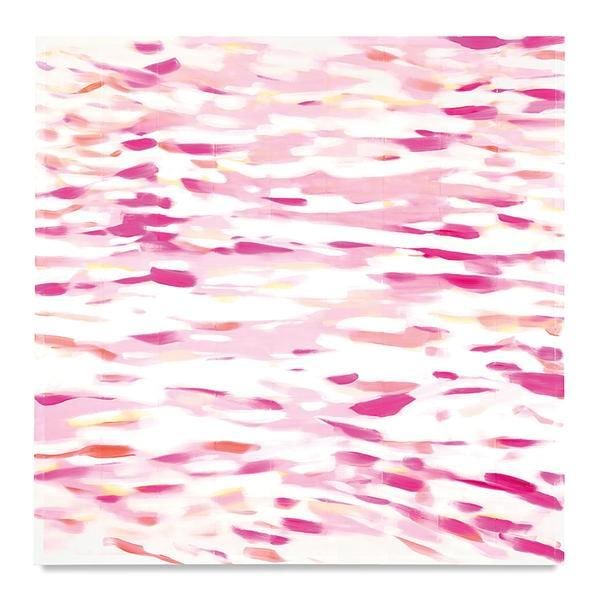 Wave Detail (Pink), 2017, Mixed media oil on canvas, 63 x 63 inches, 160 x 160 cm, AMY#28896