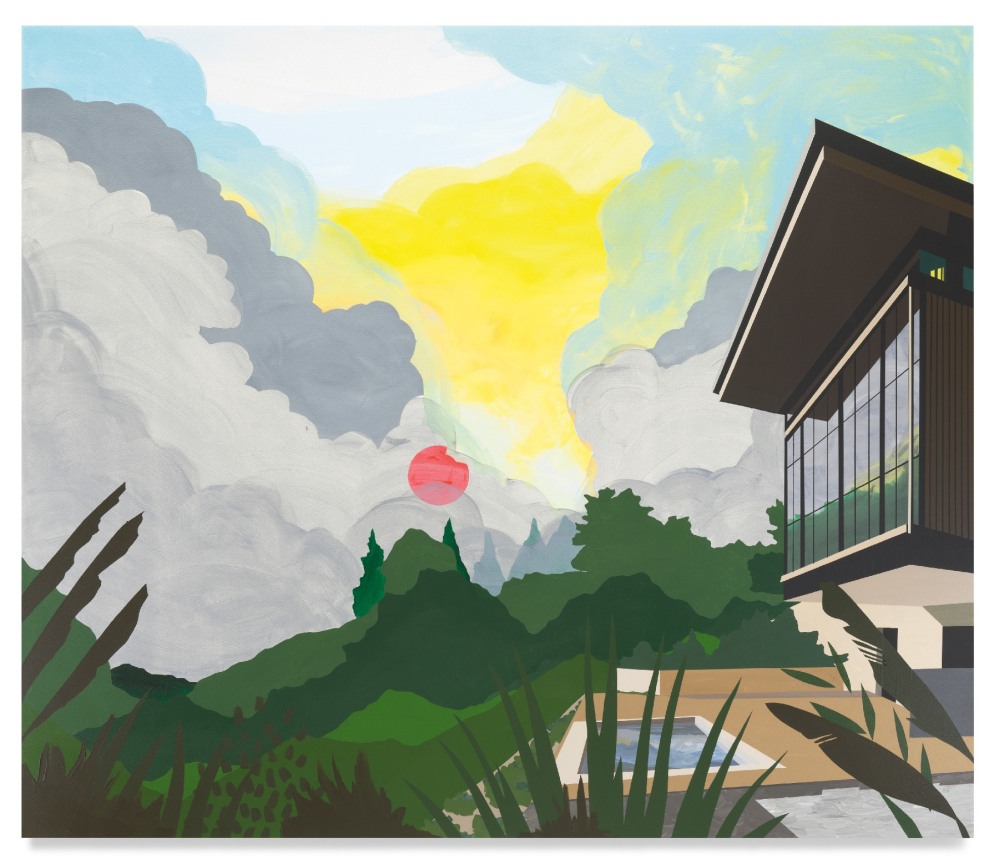 Fire Sky, 2021, Acrylic on canvas, 62 x 72 inches, 157.5 x 182.9 cm, MMG#33953