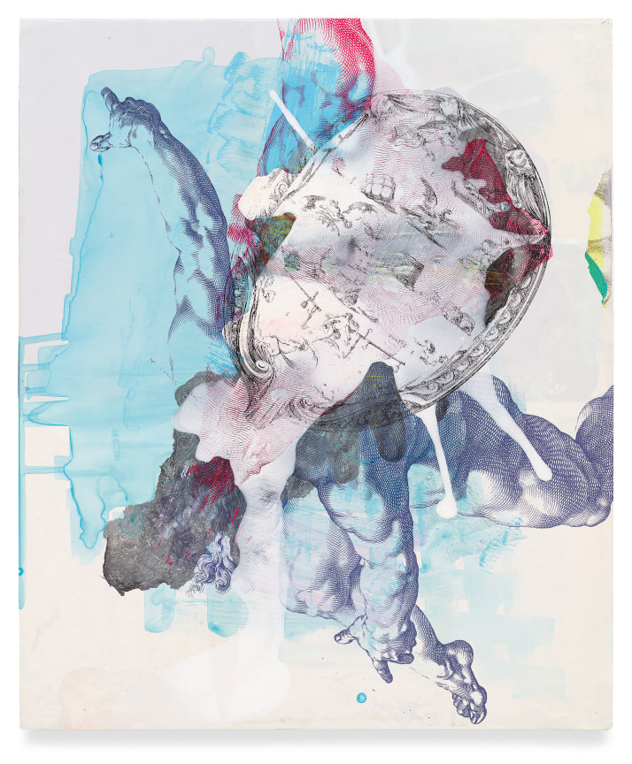 spiegel B, 2020, Acrylic and silkscreen on wood, 23 3/8 x 19 3/4 inches, 60 x 50 cm, MMG#35805