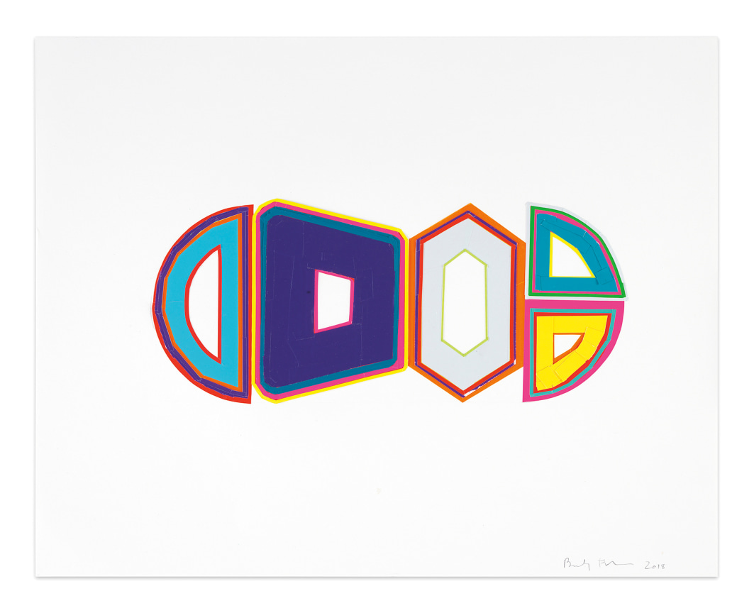 Untitled, 2018,&nbsp;Vinyl and paper collage on smooth acid free Bristol paper,&nbsp;19 x 24 inches,&nbsp;48.3 x 61 cm,&nbsp;MMG#30348