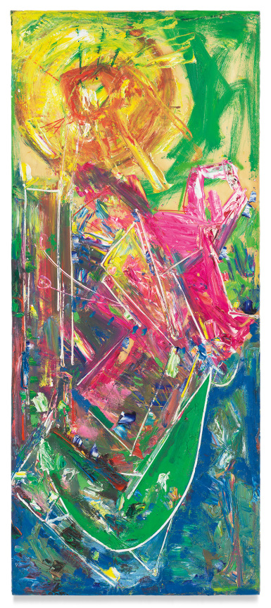 Preliminary Sketches for Chimbote Mural No. 1&nbsp;[Study for Chimbote Mural], 1950, Oil on paper mounted on board, 83 3/4 x 36 inches, 212.7 x 91.4 cm