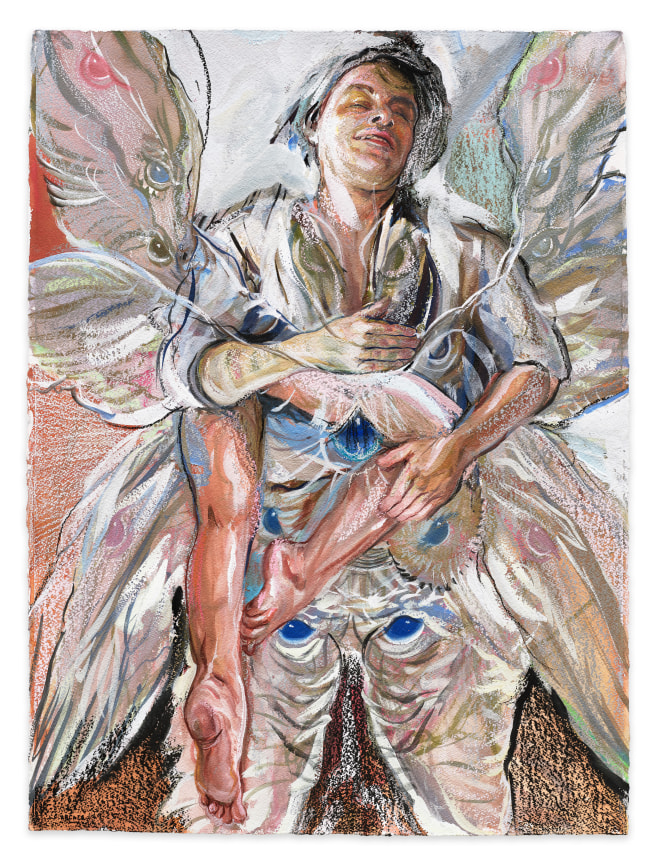 Raven V, 2022, Gouache and chalk pastel on paper, 30 x 22 inches, 76.2 x 55.9 cm,&nbsp;MMG#35410