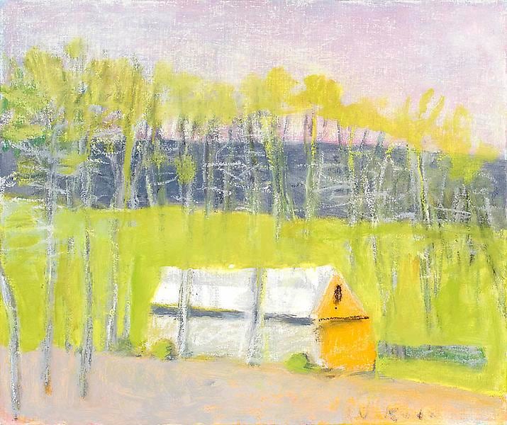 &quot;Barn with Orange Facade,&quot; 2012, Oil on canvas, 22 x 26 inches, 55.9 x 66 cm, A/Y#20704