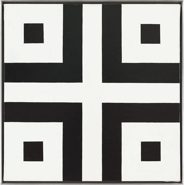 &quot;Self centered,&quot; 1994 #4, Oil on linen, framed: 20 3/4 x 20 3/4 inches, 52.7 x 52.7 cm, A/Y#19796