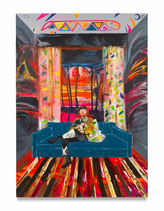 Ben Quinn and Goo, 2025, Oil on linen, 98 x 70 inches, 248.9 x 177.8 cm, MMG#37737