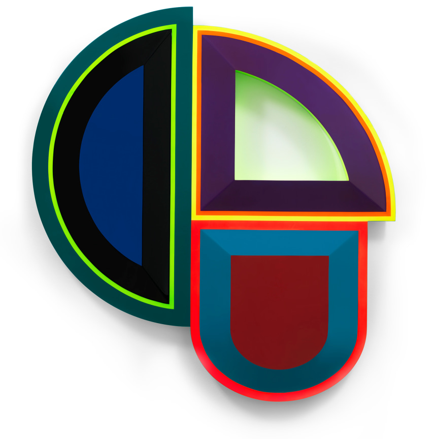 Beverly Fishman, Untitled (Pain, ADHD, depression), 2019, Urethane paint on wood