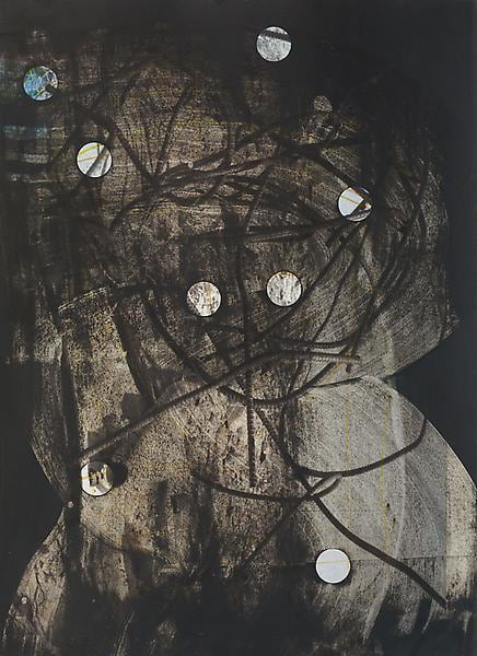 Untitled, 2014, Oil and UV cured ink on paper, 29 3/4 x 21 3/4 inches, 75.6 x 55.2 cm, A/Y#21424