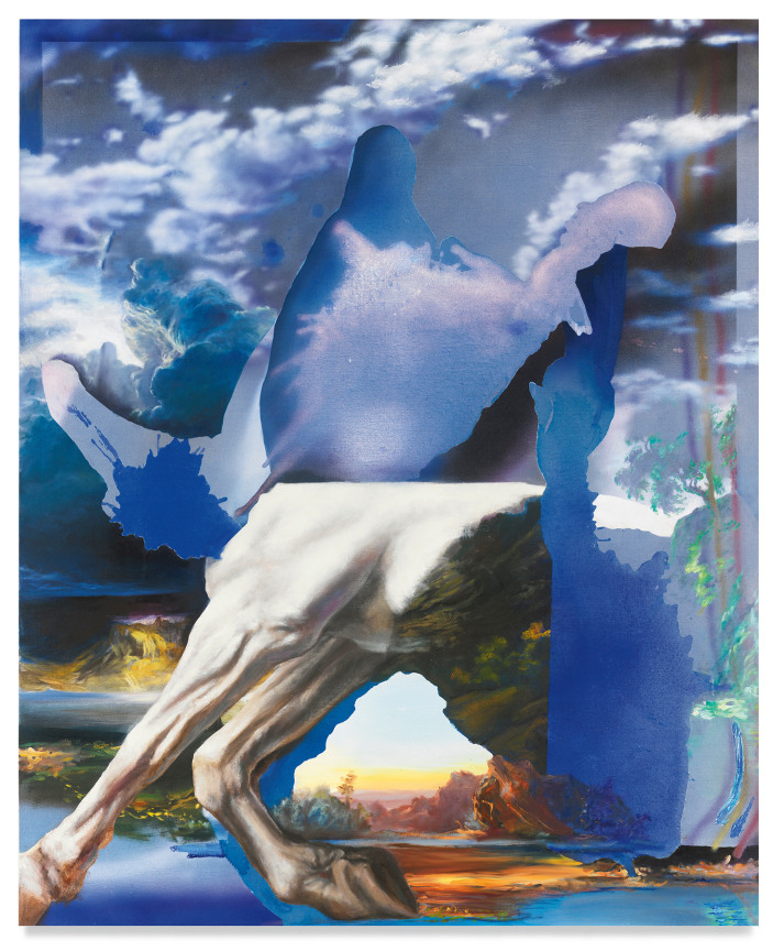 Slip (heap 9), 2022, Oil and acrylic and charcoal on linen, 71 x 58 inches, 180.3 x 147.3 cm, MMG#34046