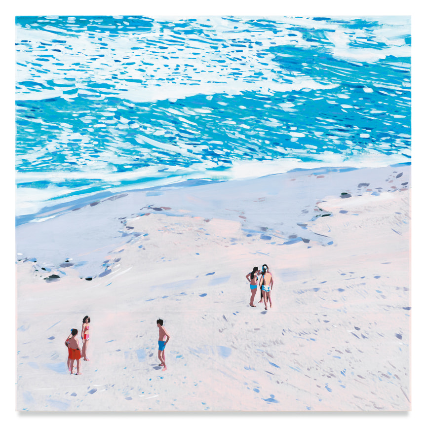 No Name (Beach), 2020, Mixed media oil on canvas, 63 x 63 inches, 160 x 160 cm,&nbsp;MMG#32042