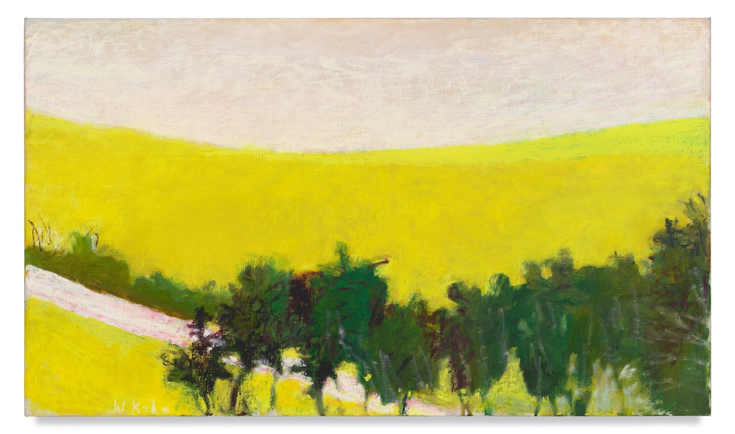 White Road, Black Trees, 2012, Oil on canvas, 30 x 52 inches, 76.2 x 132.1 cm, MMG#34871