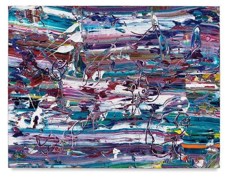 Underwater Squad, 2017, Acrylic on linen, 55 x 70 inches, 139.7 x 177.8 cm, AMY#29064