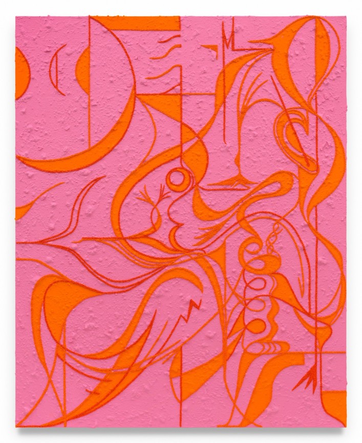 Flora Sum, 2023, Oil and marble dust on linen, 72 x 58 inches, 182.9 x 147.3 cm, (MMG#36707)