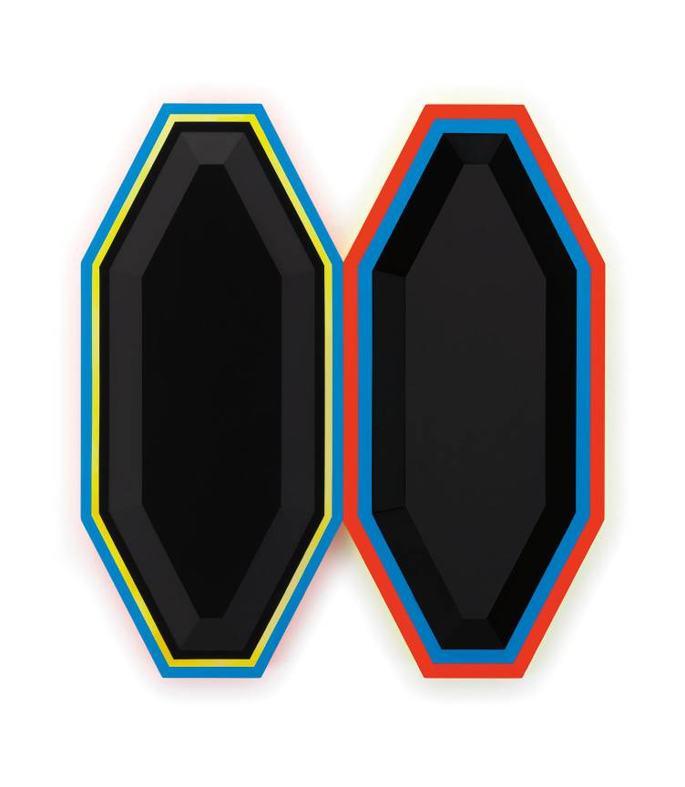 Untitled (Double Pain), 2018,&nbsp;Urethane paint on wood,&nbsp;38 x 34 x 2 inches,&nbsp;96.5 x 86.4 x 5.1 cm,&nbsp;MMG#30284