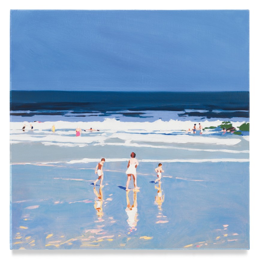 Bathers, 2022, Mixed media oil on canvas, 17 x 17 inches, 43.2 x 43.2 cm, MMG#34075