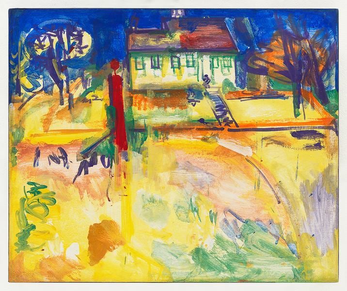 Suburban, 1936, Casein on panel, 20 x 24 inches, 50.8 x 61 cm, AMY#4101