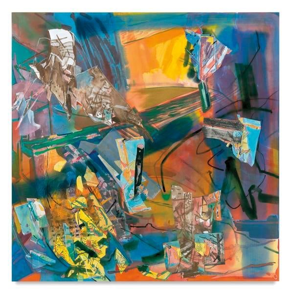 Choreograph, 2016, Acrylic, oil, and collage on canvas, 65 x 65 inches, 165.1 x 165.1 cm, AMY#28316