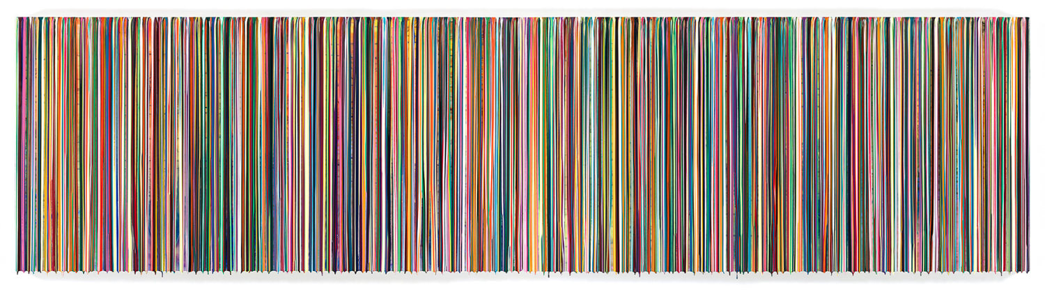Markus Linnenbrink, WHATITWASWILLNEVERAGAIN, 2014, Epoxy resin and pigments on wood, 36 x 144 inches, 91.4 x 365.8 cm, A/Y#21855