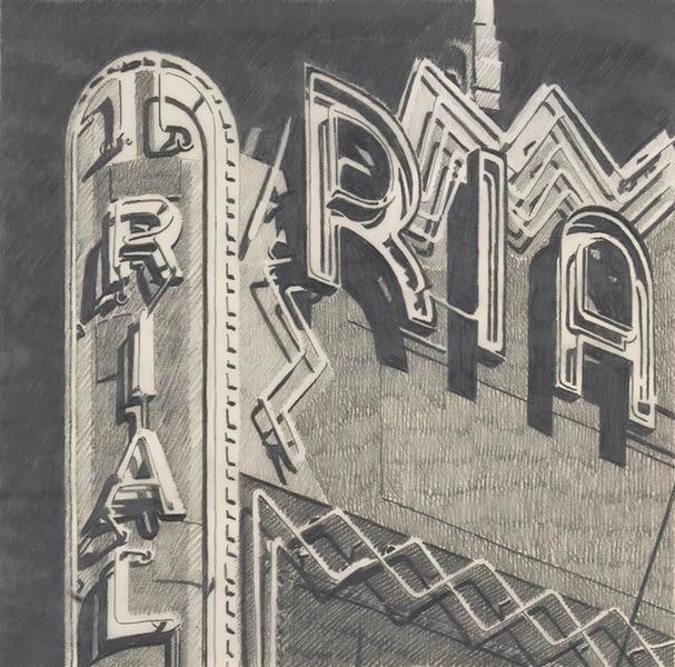 Ria, 1985, Graphite on Vellum, 9 3/4 x 9 3/4 inches, 24.8 x 24.8 cm, AMY#29125