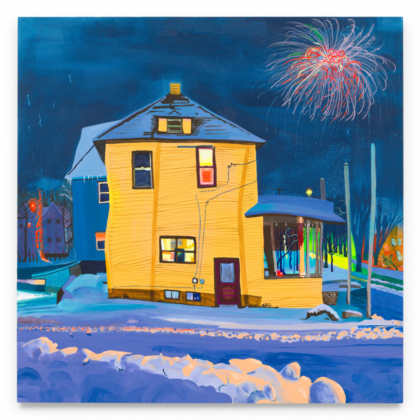 I&rsquo;m glad he&rsquo;s single because I&rsquo;m going to climb that like a tree. &mdash;Megan, Bridesmaids (2011), 2024, Acrylic on canvas, 48 x 48 inches, 121.9 x 121.9 cm, MMG#37822