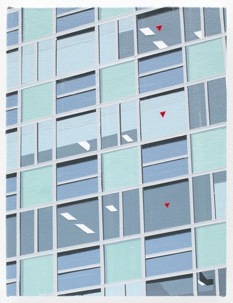 Kyoto (Red Triangle), 2016, Acrylic on canvas, 12 x 9 inches, 30.5 x 22.9 cm, AMY#28123