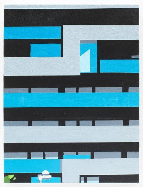 Niigata Facade, 2016, Acrylic on canvas, 12 x 9 inches, 30.5 x 22.9 cm, AMY#28126