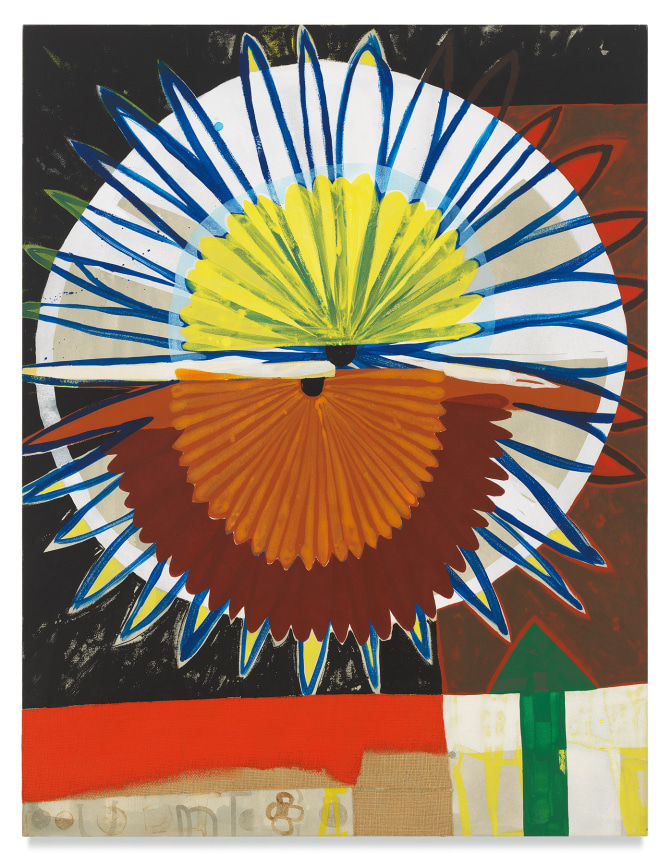 Roy Dowell, untitled #889, 2003, Acrylic and burlap on canvas