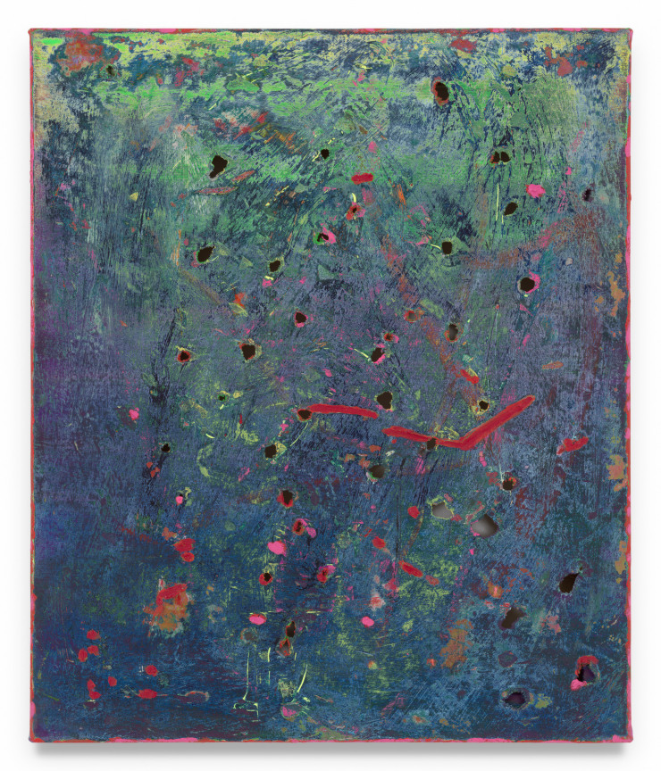 see or smell, higher self, blue haze, 2021-2024, Oil on canvas, 24 x 20 inches, 61 x 50.8 cm, MMG#36838