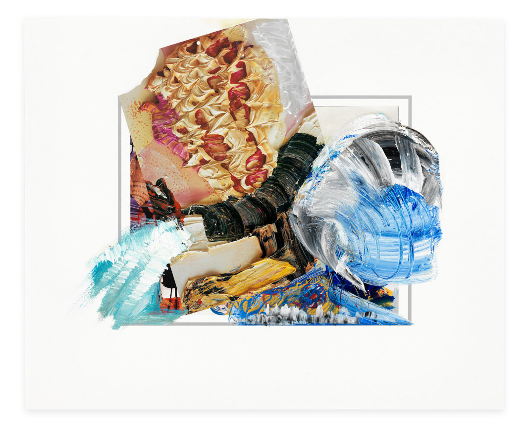 torino M, 2014, Oil and silkscreen on paper, 17 3/4 x 21 5/8 inches, 45 x 55 cm, MMG#31857